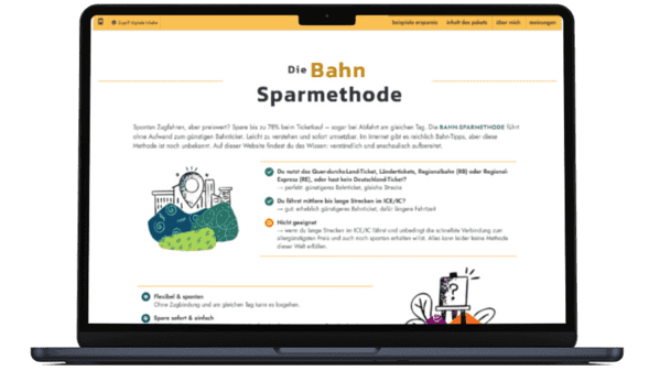 Screenshot Die Bahn-Sparmethode